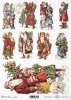 Papier decoupage świąteczny-Mikołaje*Paper Christmas-Santa Claus*Papel de Navidad-Santa Claus*Бумага Рождество-Санта-Клаус*Papier Weihnachten-Weihnachtsmann